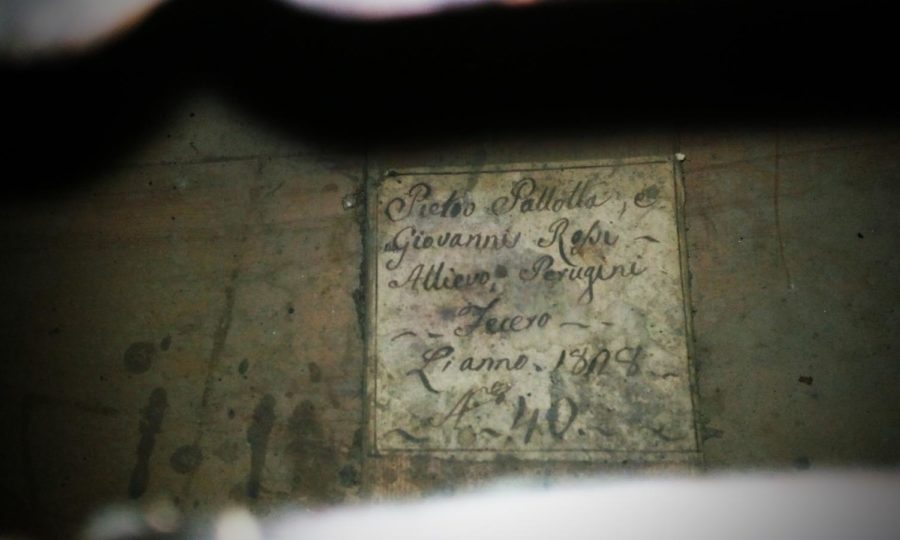 Bassetto a 3 corde Pietro Pallotta e Giovanni Rossi Perugia 1808 - Prima